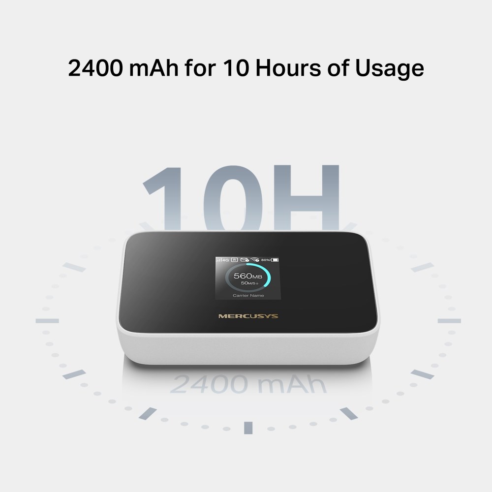 MERCUSYS MT115 4G LTE Wıfı6 AX300 Taşınabilir Router Bataryalı