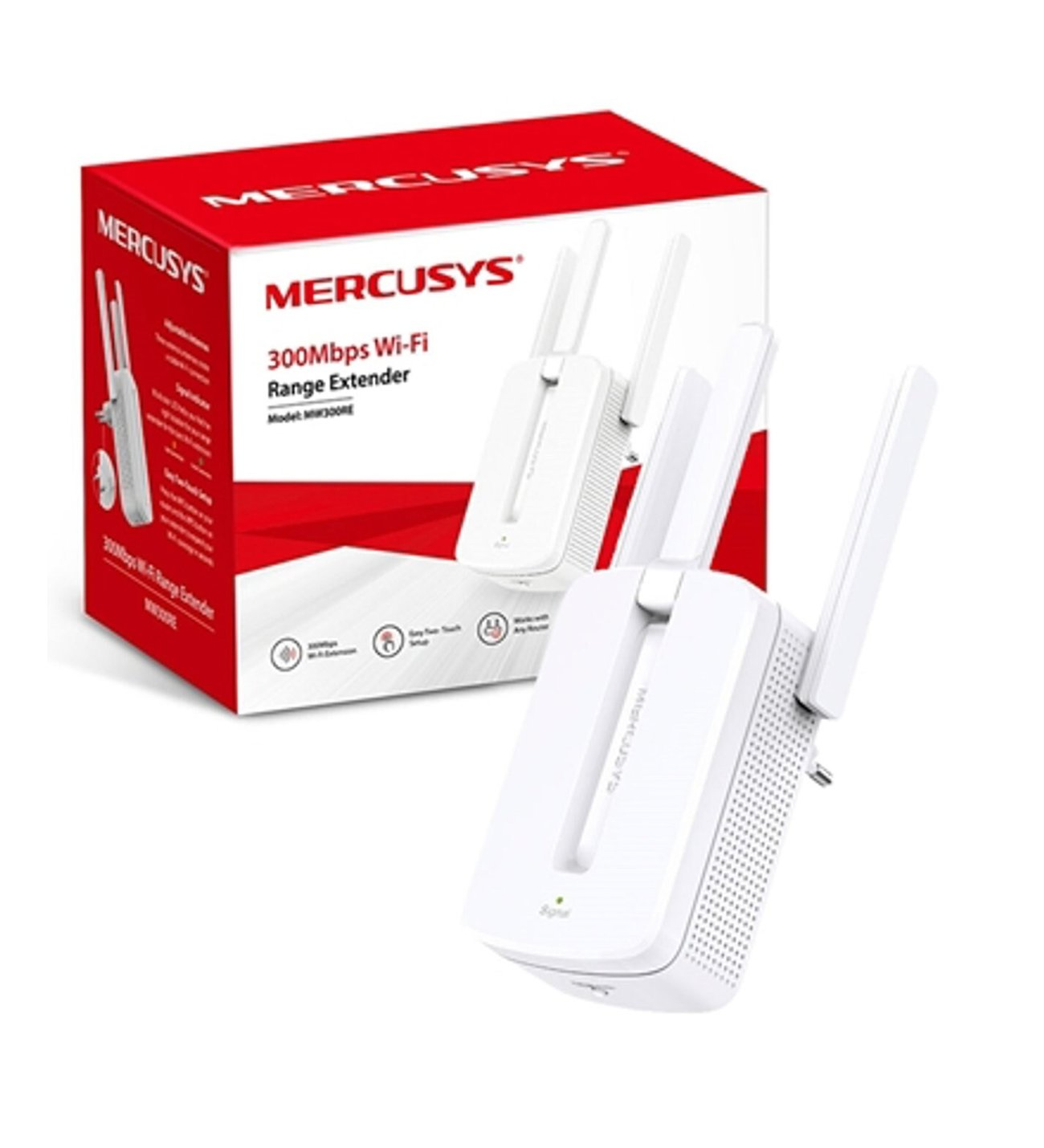 MERCUSYS MW300RE N300 Menzil Genişletici Priz Tip