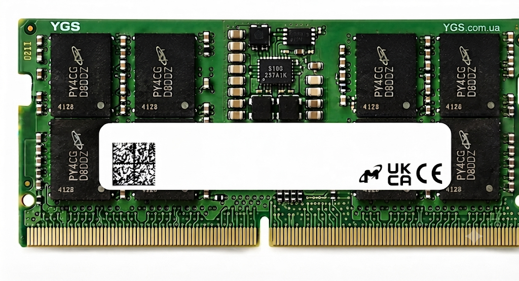 MICRON 32GB DDR5 5600Mhz CL45 NOTEBOOK RAM VALUE MTC16C2085S1SC56BD1
