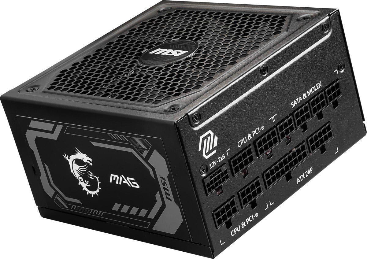 MSI 1000w 80+ Gold MAG A1000GL PCIE5 II Tam Modüler Power Supply