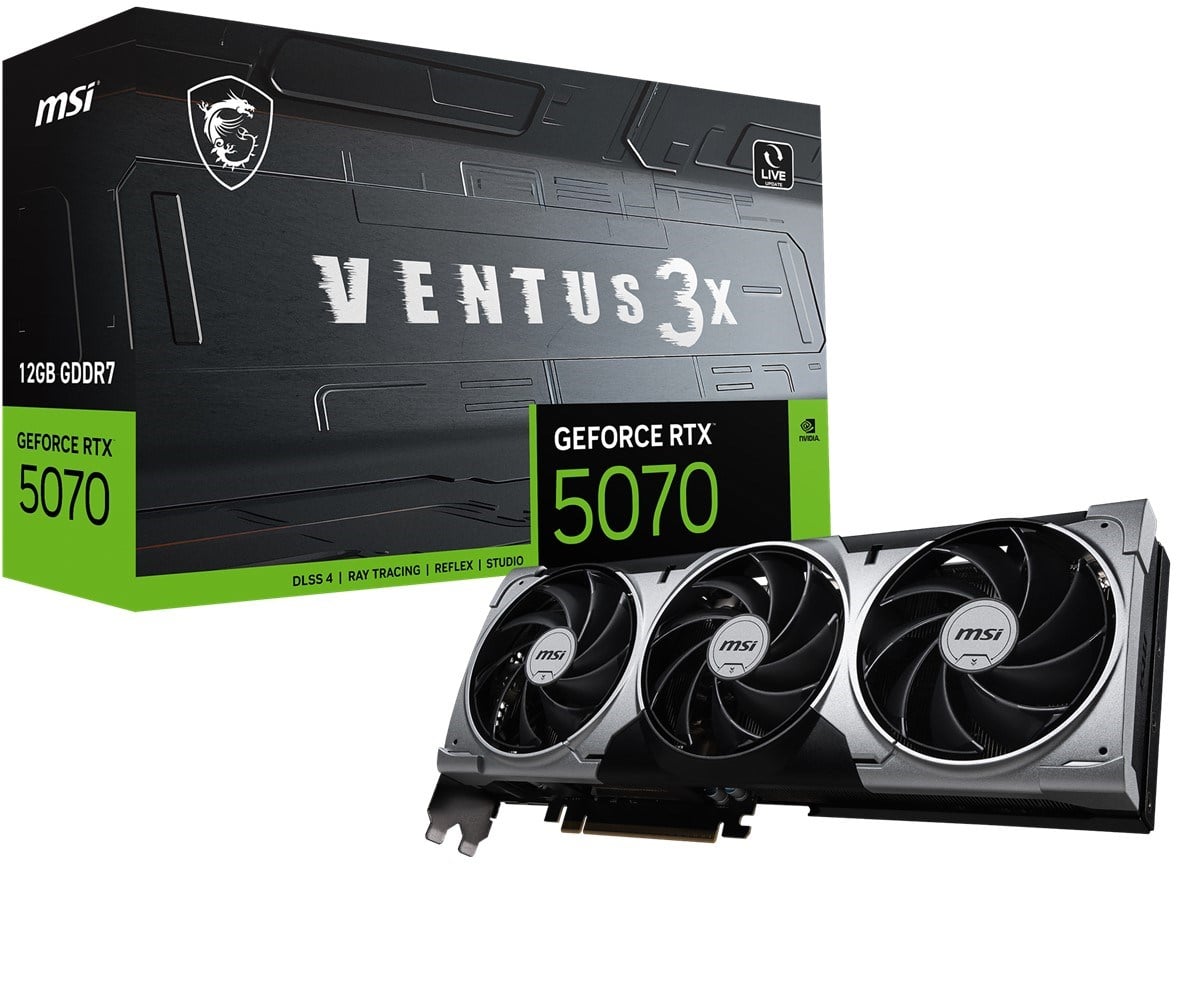 MSI 12GB RTX5070 12G VENTUS 3X GDDR7 HDMI-DP PCIE 5.0