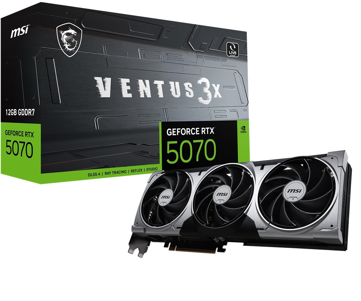 MSI 12GB RTX5070 12G VENTUS 3X GDDR7 HDMI-DP PCIE 5.0