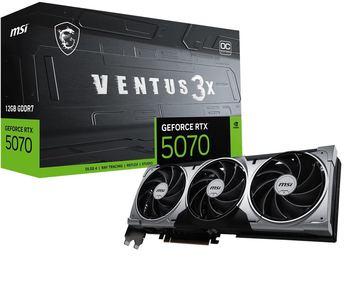 MSI 12GB RTX5070 12G VENTUS 3X OC GDDR7 192bit HDMI-DP PCIE 5.0