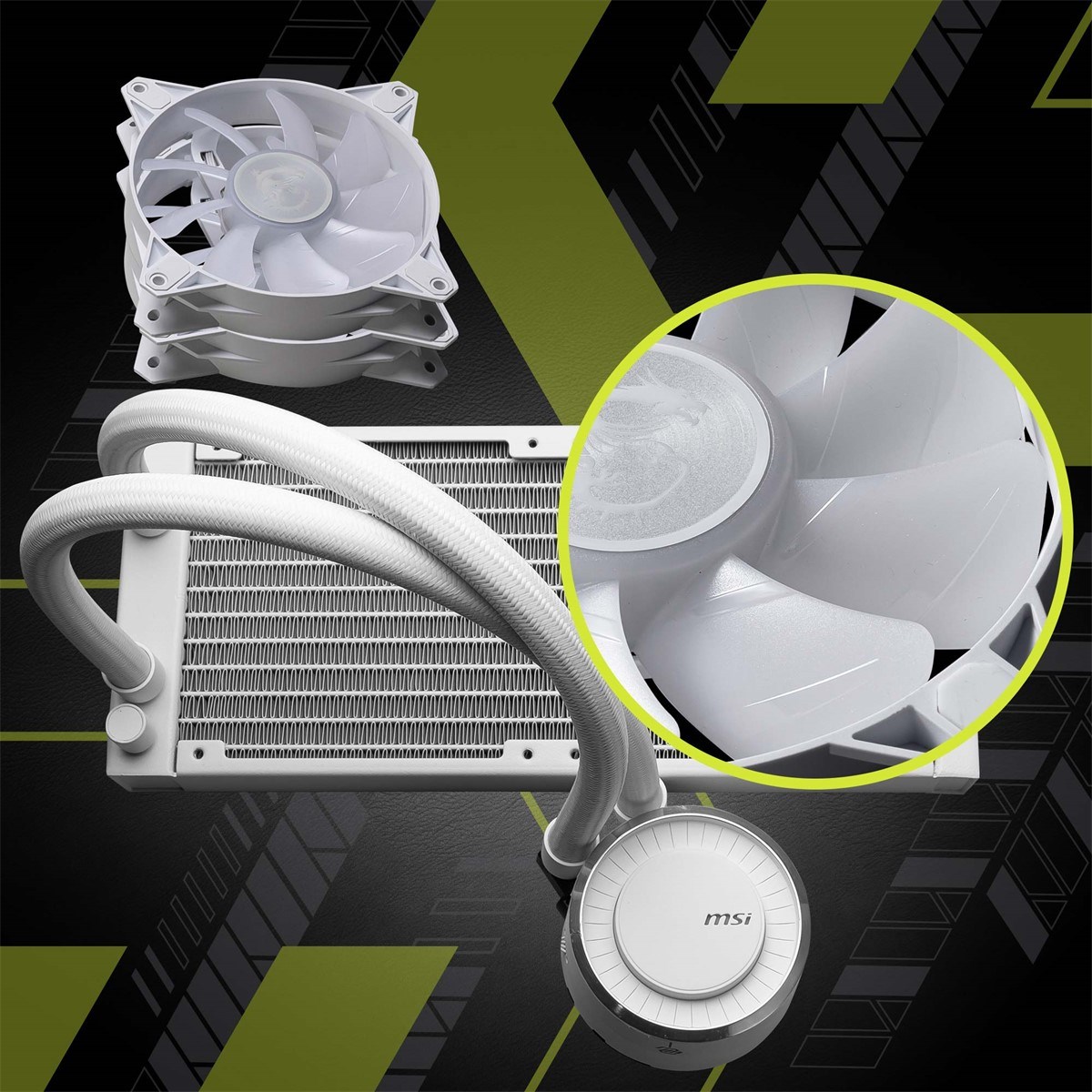 MSI 240mm MAG CORELIQUID E240 WHITE ARGB AM5-1851p Sıvı Soğutmalı İşlemci Fanı Beyaz
