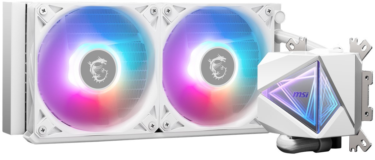 MSI 240mm MAG CORELIQUID I240 WHITE ARGB AM5-1851p Sıvı Soğutmalı İşlemci Fanı Beyaz