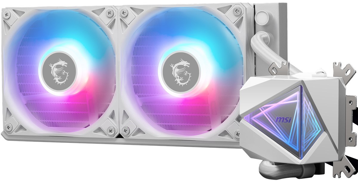 MSI 240mm MAG CORELIQUID I240 WHITE ARGB AM5-1851p Sıvı Soğutmalı İşlemci Fanı Beyaz