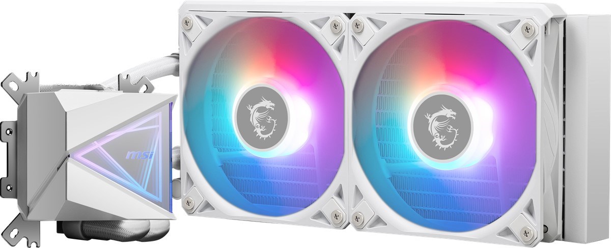 MSI 240mm MAG CORELIQUID I240 WHITE ARGB AM5-1851p Sıvı Soğutmalı İşlemci Fanı Beyaz