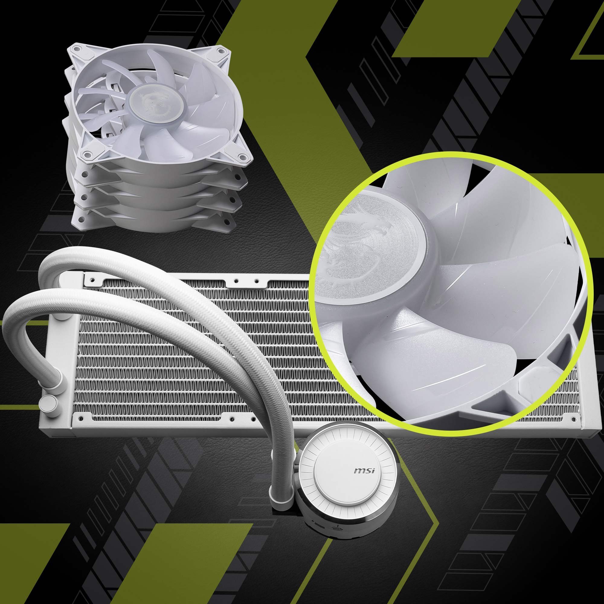 MSI 360mm MAG CORELIQUID E360 WHITE ARGB AM5-1851p Sıvı Soğutmalı İşlemci Fanı Beyaz