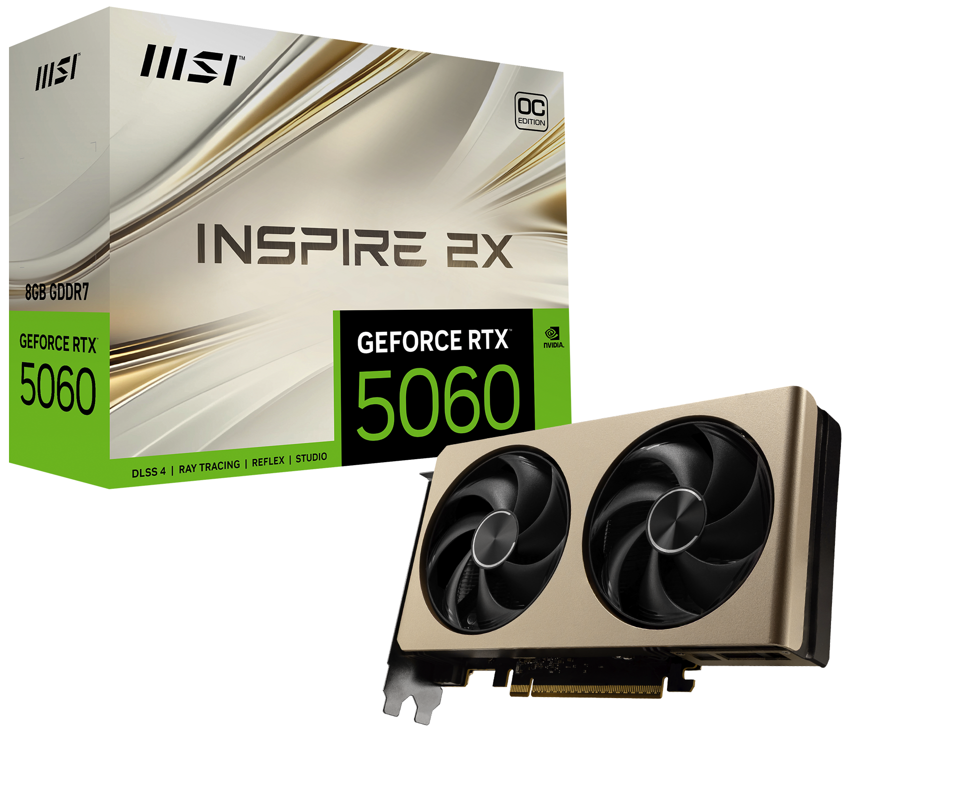 MSI 8GB RTX5060 8G INSPIRE 2X OC GDDR7 128bit HDMI-DP PCIE 5.0