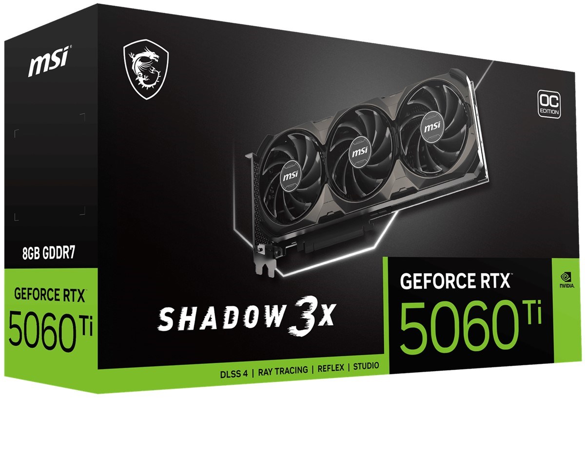 MSI 8GB RTX5060TI 8G SHADOW 3X OC CLASSIC GDDR7 128bit HDMI-DP PCIE 5.0