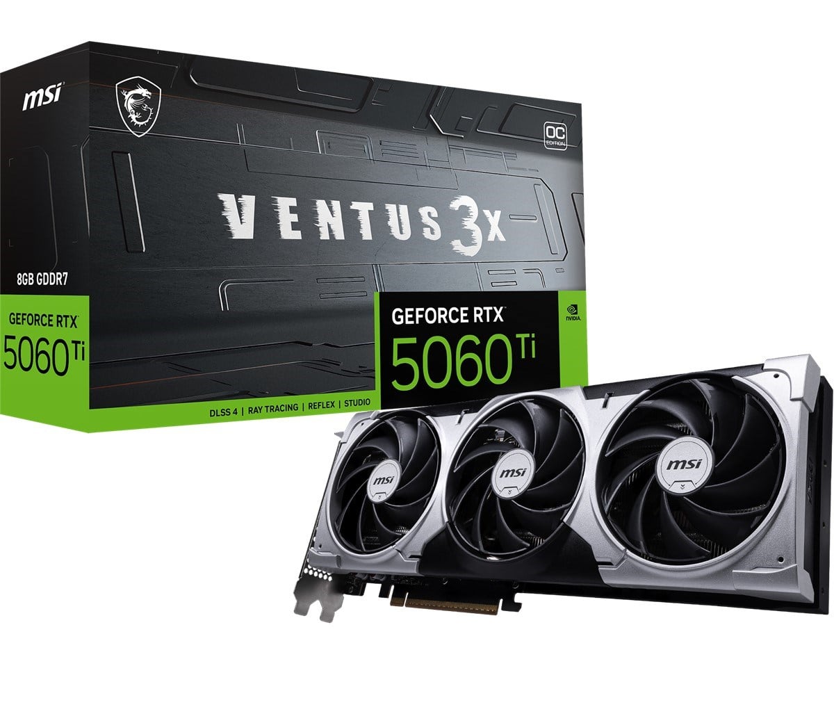 MSI 8GB RTX5060TI 8G VENTUS 3X OC GDDR7 HDMI-DP PCIE 5.0