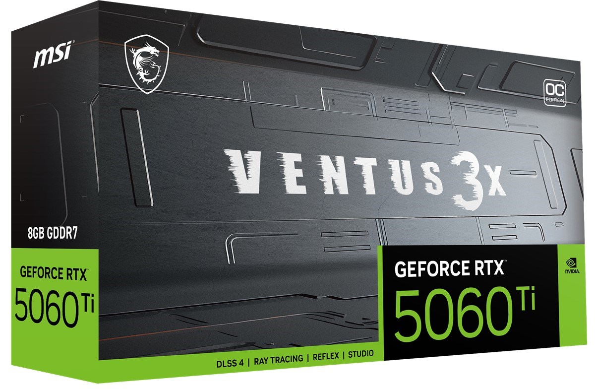 MSI 8GB RTX5060TI 8G VENTUS 3X OC GDDR7 HDMI-DP PCIE 5.0