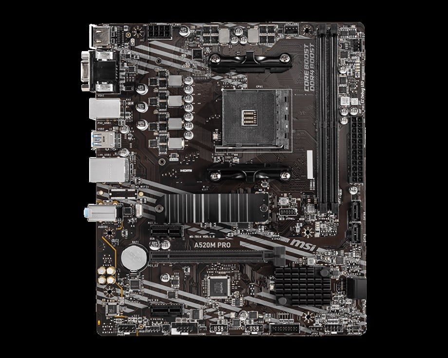 MSI A520M PRO DDR4 4600/1866Mhz M.2 M.ATX AM4