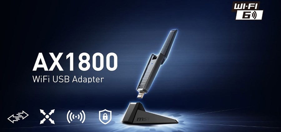 MSI AX1800 WIFI6 Kablosuz Usb Adaptör