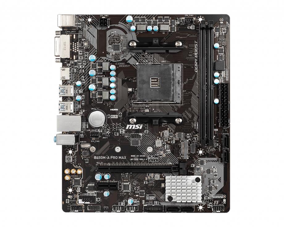 MSI B450M-A PRO MAX DDR4 4133MHz DVI-D, HDMI mATX AM4