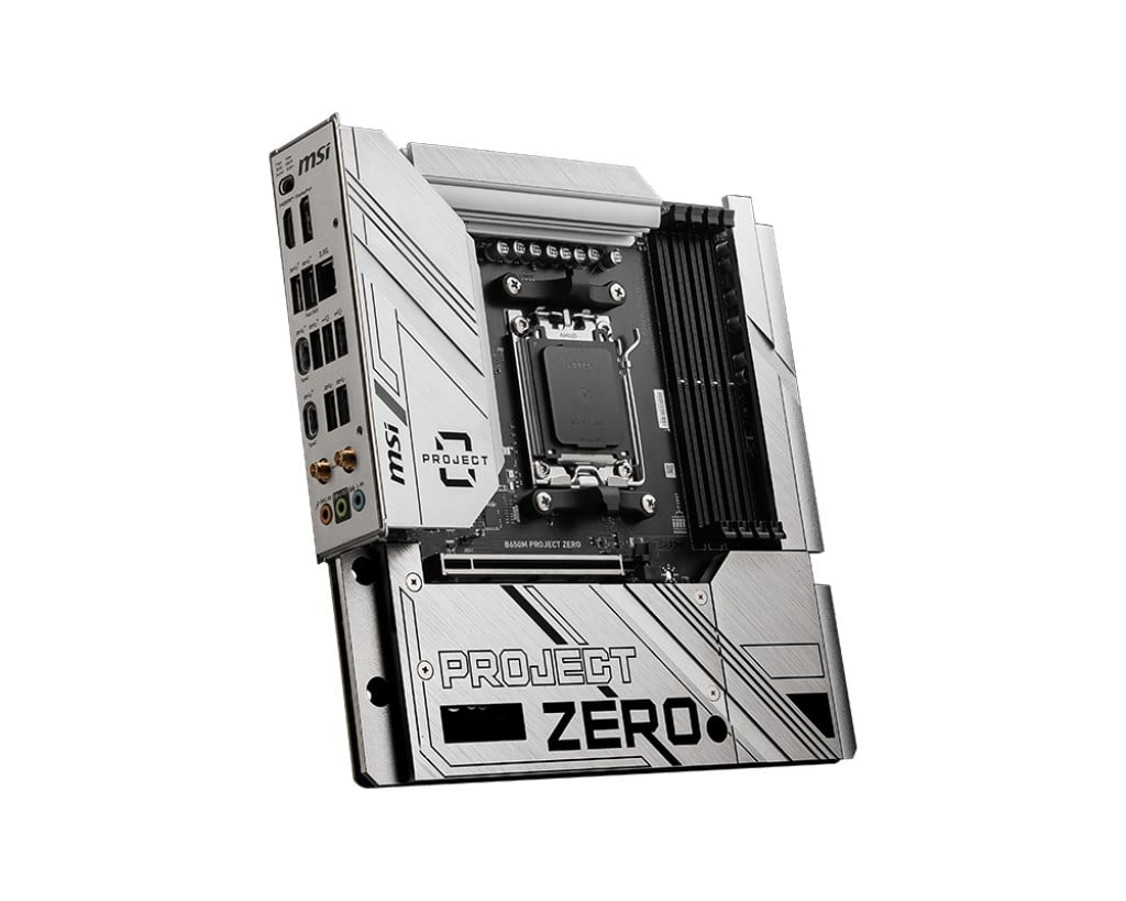 MSI B650M PROJECT ZERO WIFI6E DDR5 HDMI-DP TYPEC PCIE 4.0 AM5 mATX