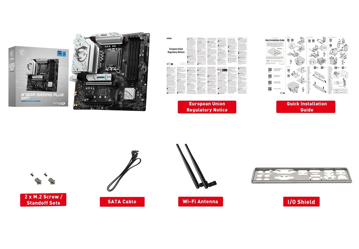 MSI B760M GAMING PLUS WIFI DDR5 HDMI-DP PCIE 4.0 1700p mATX