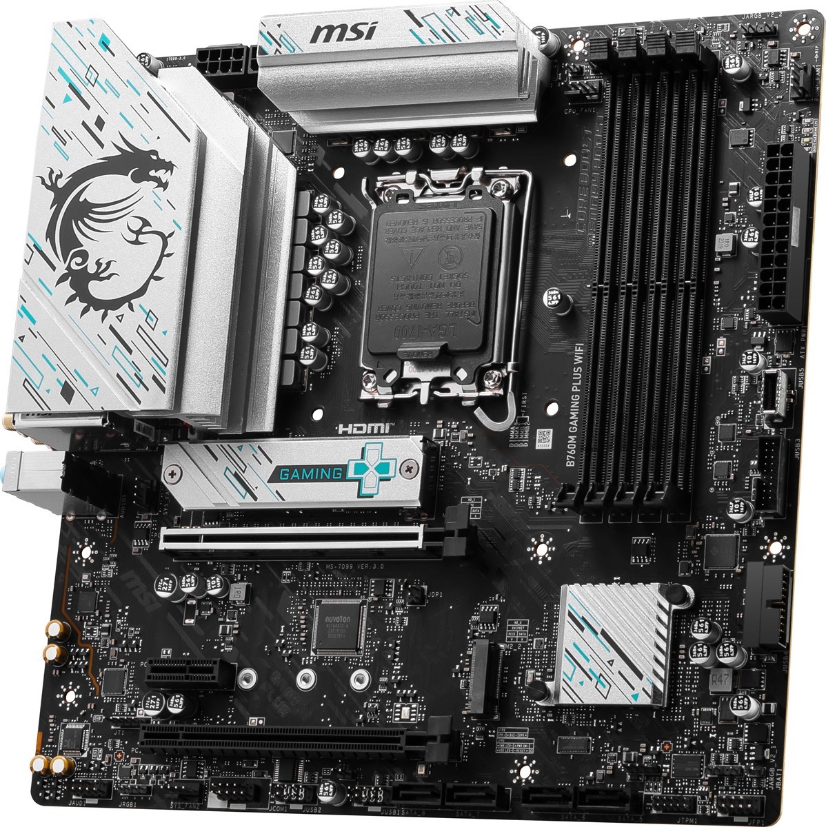 MSI B760M GAMING PLUS WIFI DDR5 HDMI-DP PCIE 4.0 1700p mATX