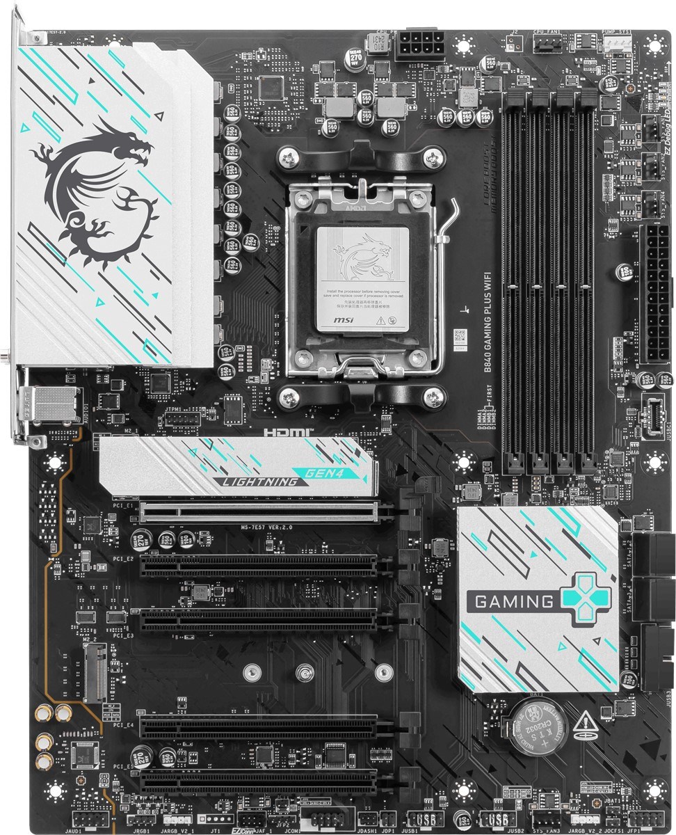 MSI B840 GAMING PLUS WIFI7 DDR5 HDMI-TYPEC PCIE 4.0 AM5 ATX