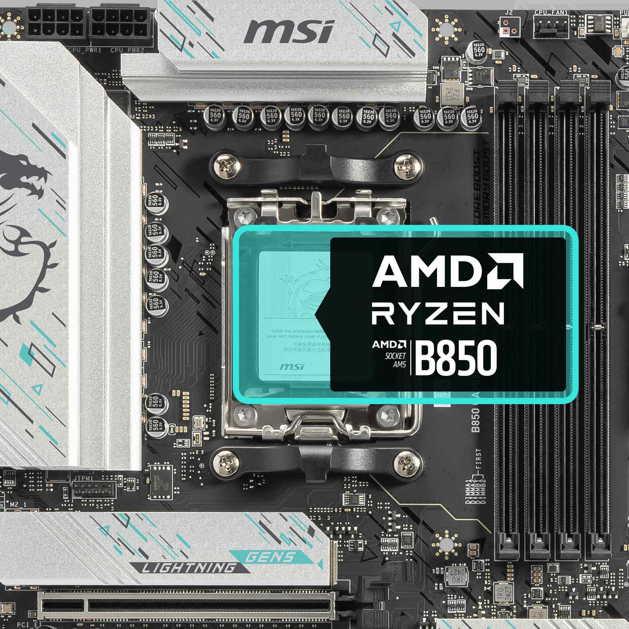 MSI B850 GAMING PLUS WIFI6E DDR5 HDMI-DP TYPEC PCIE 5.0 AM5 ATX