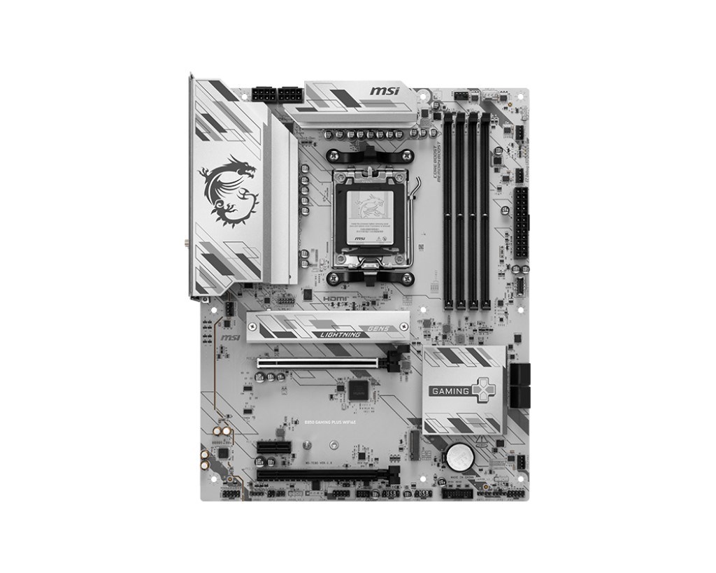 MSI B850 GAMING PLUS WIFI6E DDR5 HDMI-DP TYPEC PCIE 5.0 AM5 ATX BEYAZ