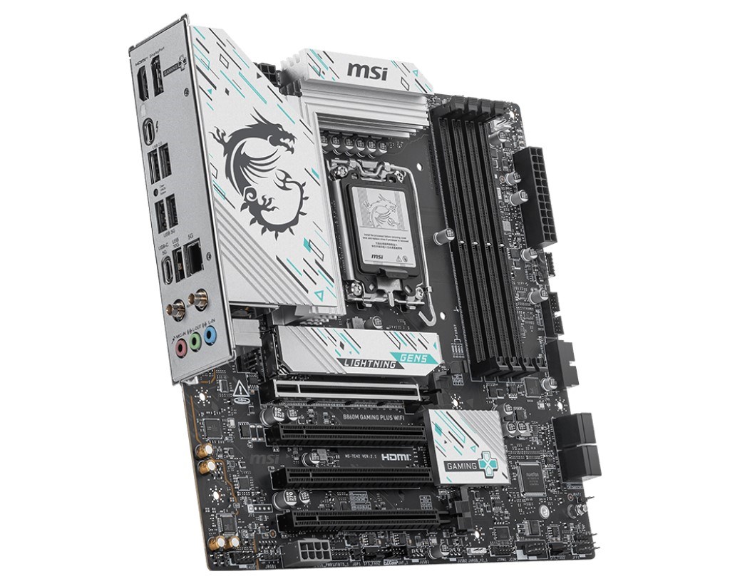 MSI B860M GAMING PLUS WIFI7 DDR5 HDMI-DP TYPEC PCIE 5.0 1851p mATX