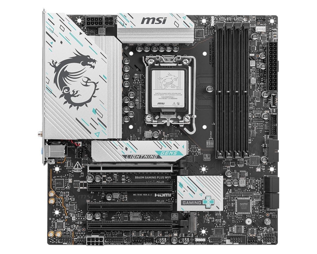 MSI B860M GAMING PLUS WIFI7 DDR5 HDMI-DP TYPEC PCIE 5.0 1851p mATX