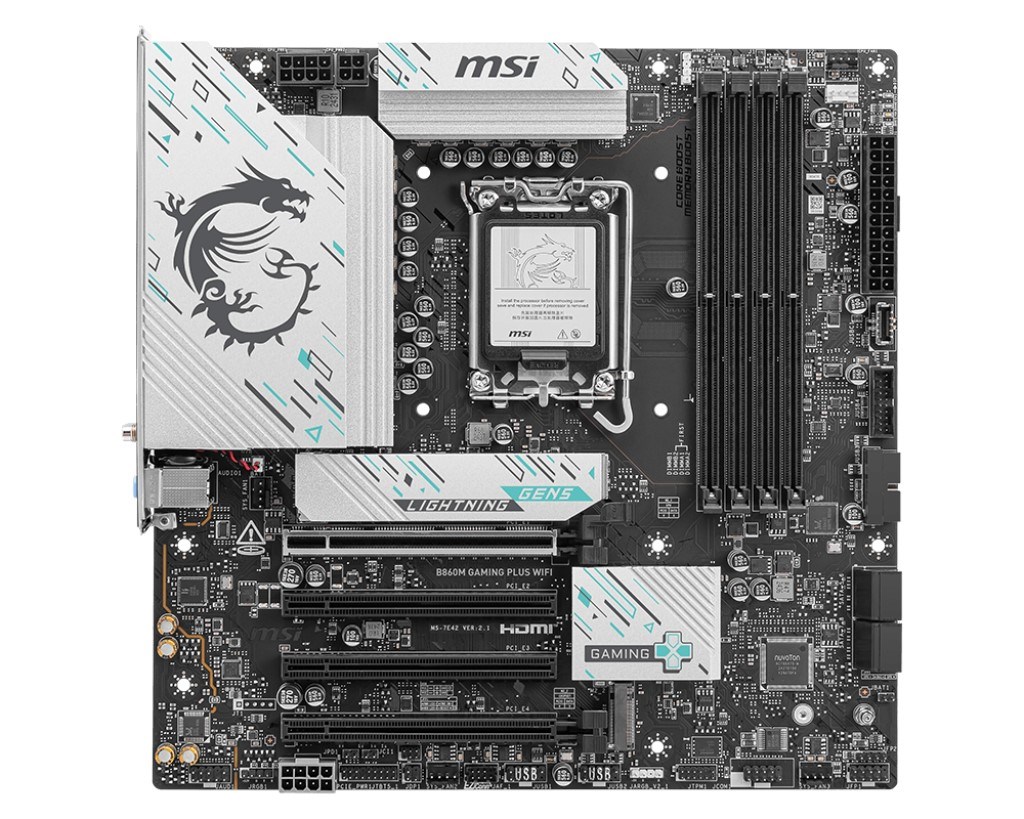 MSI B860M GAMING PLUS WIFI7 DDR5 HDMI-DP TYPEC PCIE 5.0 1851p mATX