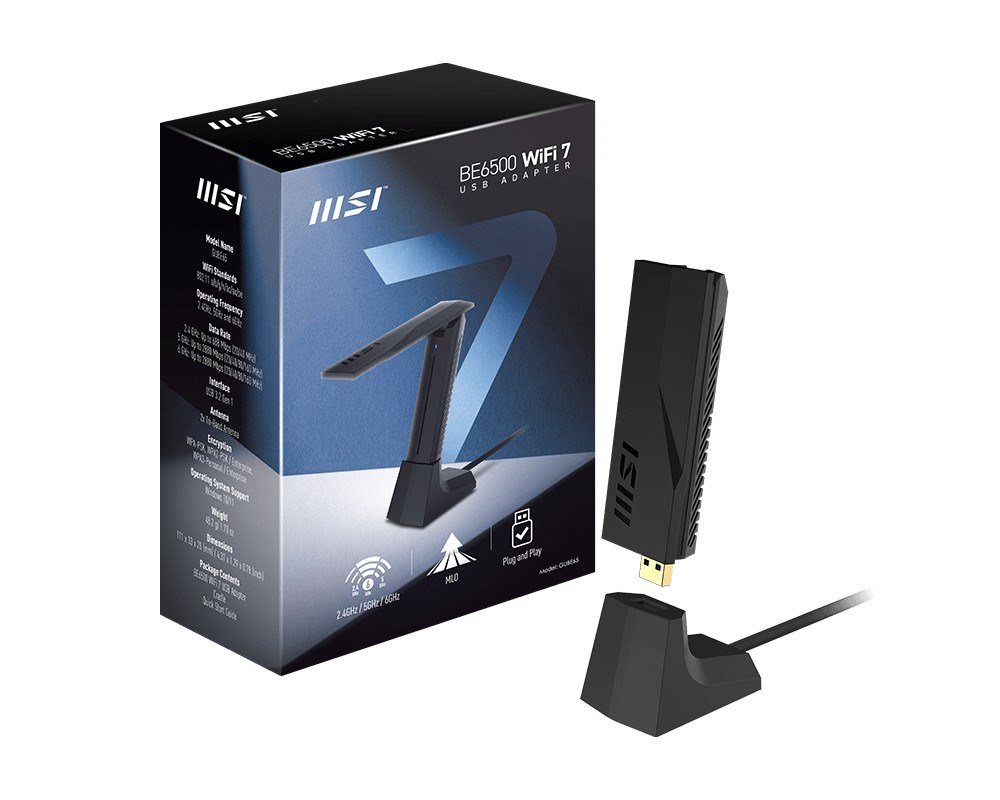 MSI BE6500 WIFI7 Kablosuz Usb Adaptör