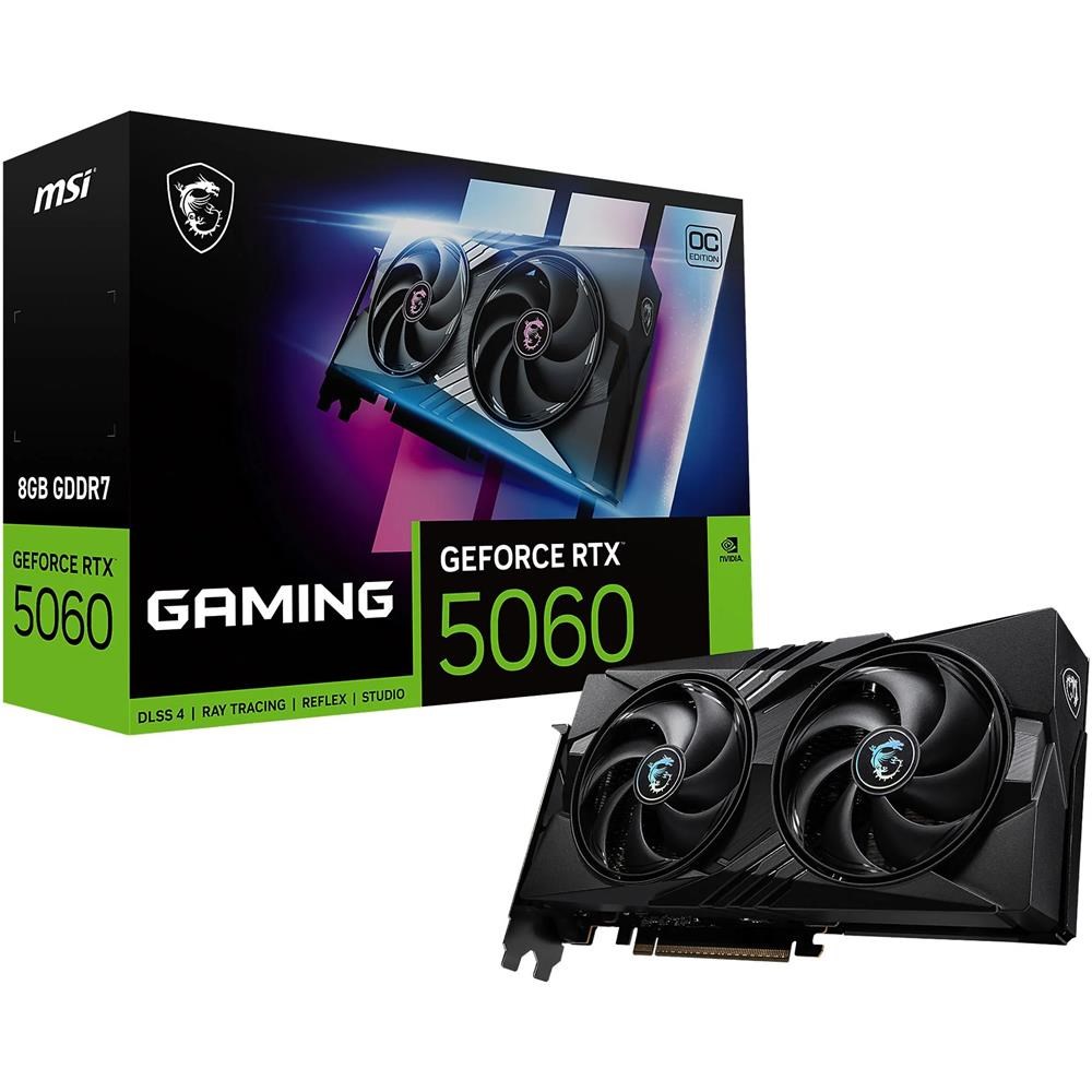 Msi Geforce RTX5060 8G Gaming OC RTX5060 8GB GDDR7 128B DX12 PCIE 5.0 X16 (3XDP 1XHDMI) Ekran Kartı