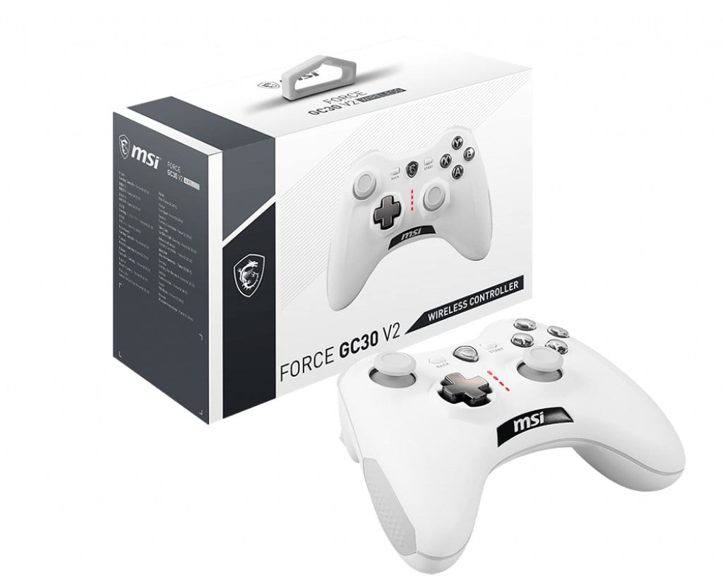 MSI GG FORCE GC30 V2 WHITE Kablosuz Gamepad Beyaz