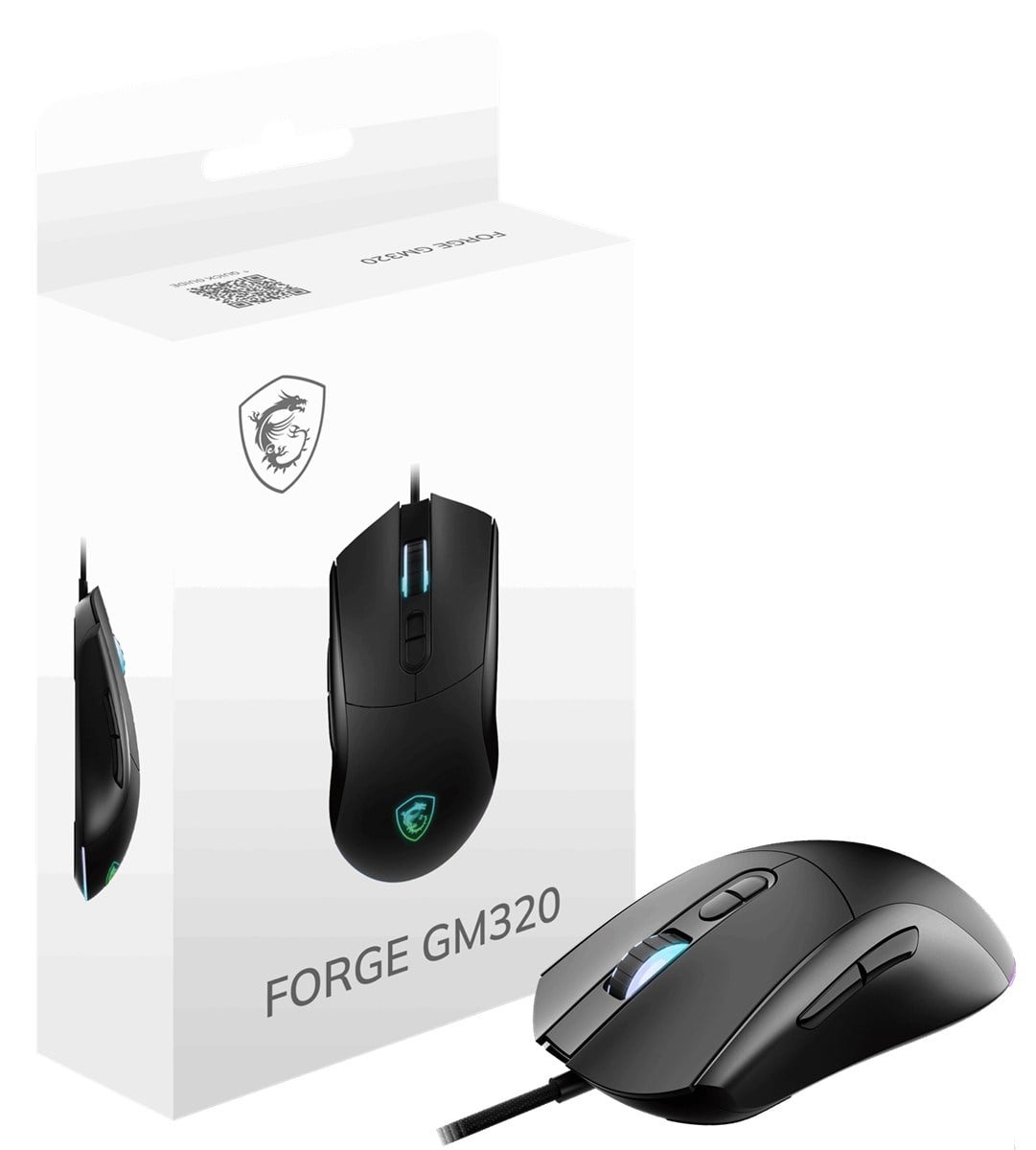 MSI GG Forge GM320 RGB 12800 DPI Kablolu Siyah Oyuncu Mouse