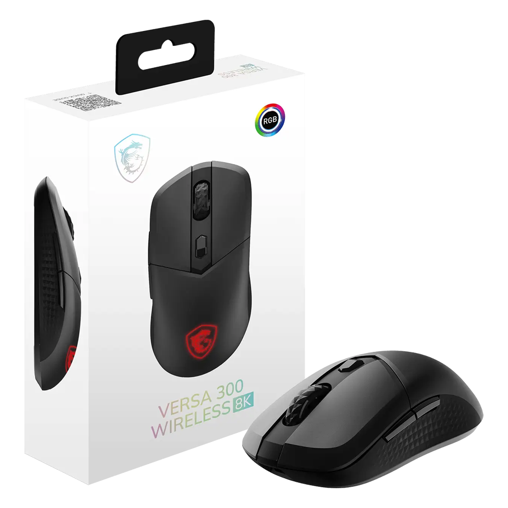 MSI GG VERSA 300 W 8K 26000dpi RGB Kablosuz Gaming Mouse