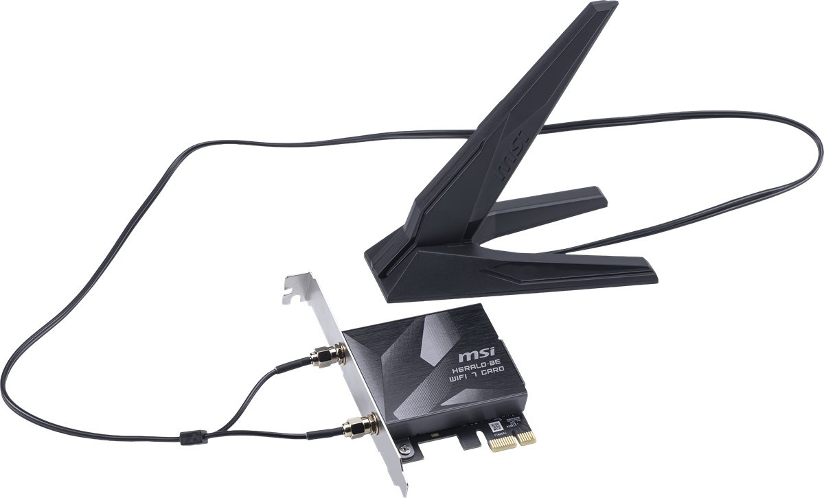 MSI HERALD BE9400 WIFI7 Kablosuz PCIe Adaptör