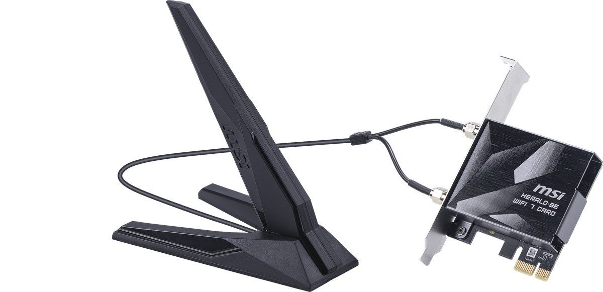 MSI HERALD BE9400 WIFI7 Kablosuz PCIe Adaptör