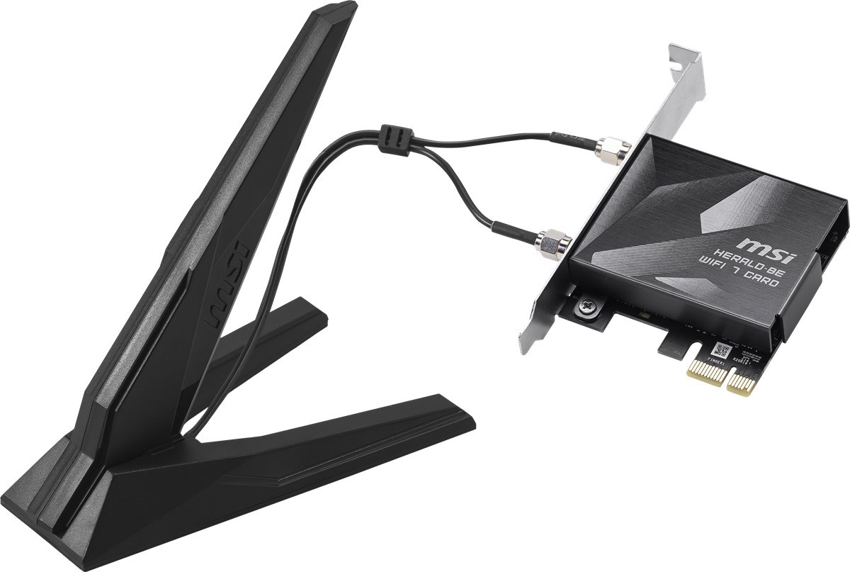 MSI HERALD BE9400 WIFI7 Kablosuz PCIe Adaptör