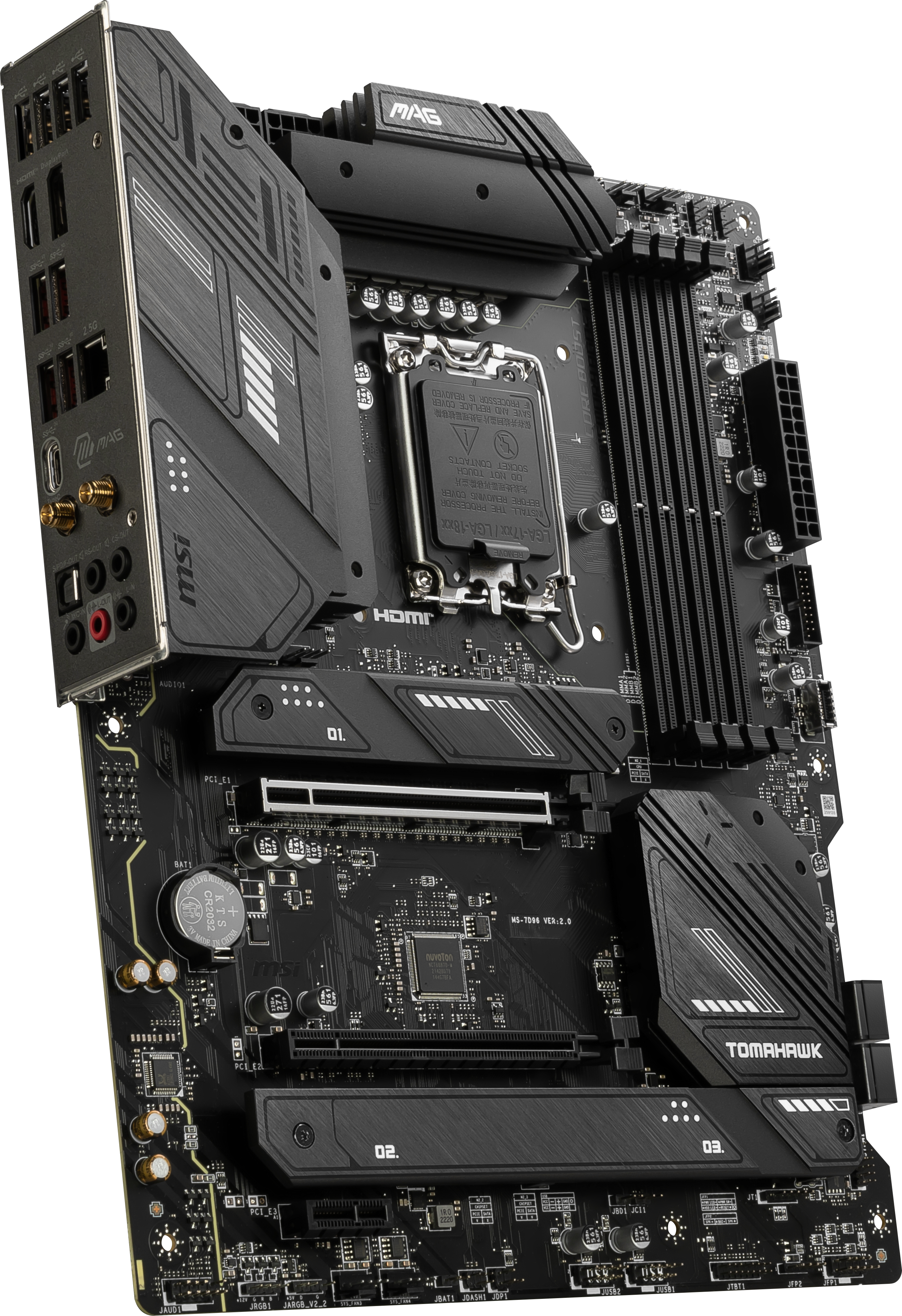 MSI MAG B760 TOMAHAWK WIFI6E DDR5 HDMI-DP TYPEC PCIE 4.0 1700p ATX