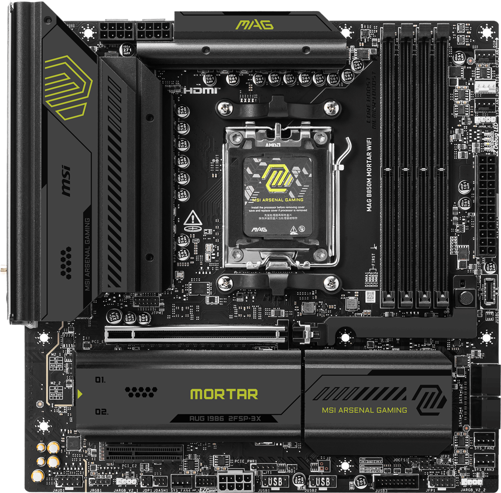 MSI MAG B850M MORTAR WIFI7 DDR5 HDMI-DP PCIE 5.0 AM5 mATX