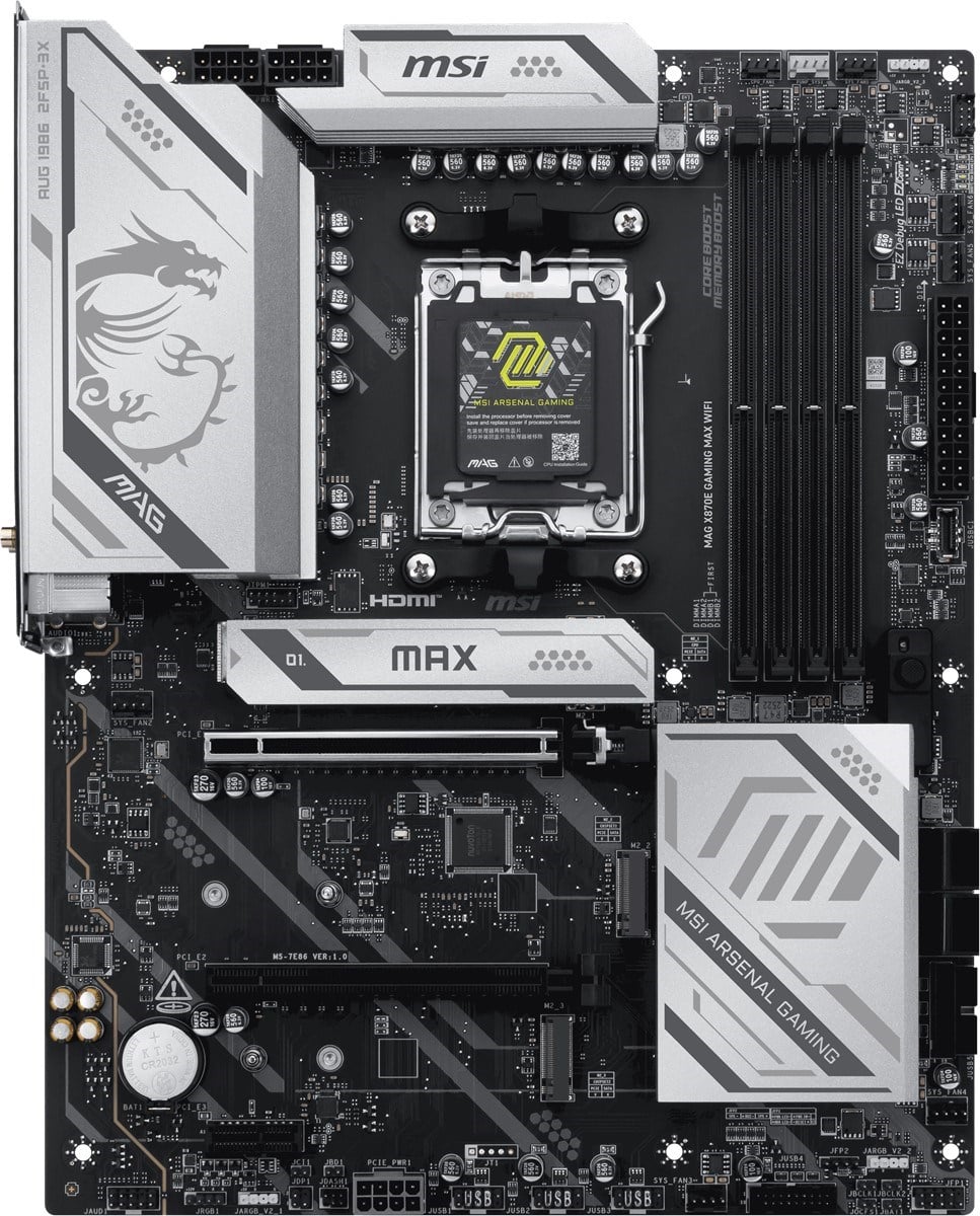 MSI MAG X870E GAMING MAX WIFI7 DDR5 HDMI-DP PCIE 5.0 AM5 ATX