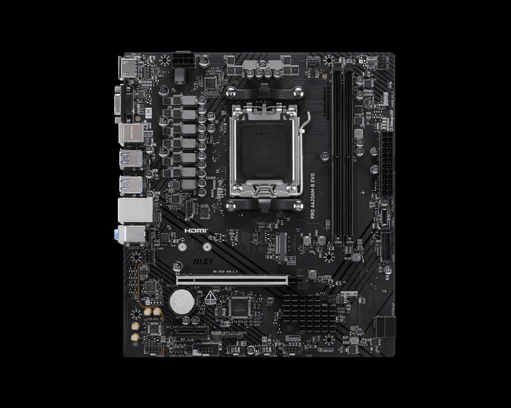 MSI PRO A620AM-B EVO AM5 DDR5 6800(OC) ANAKART