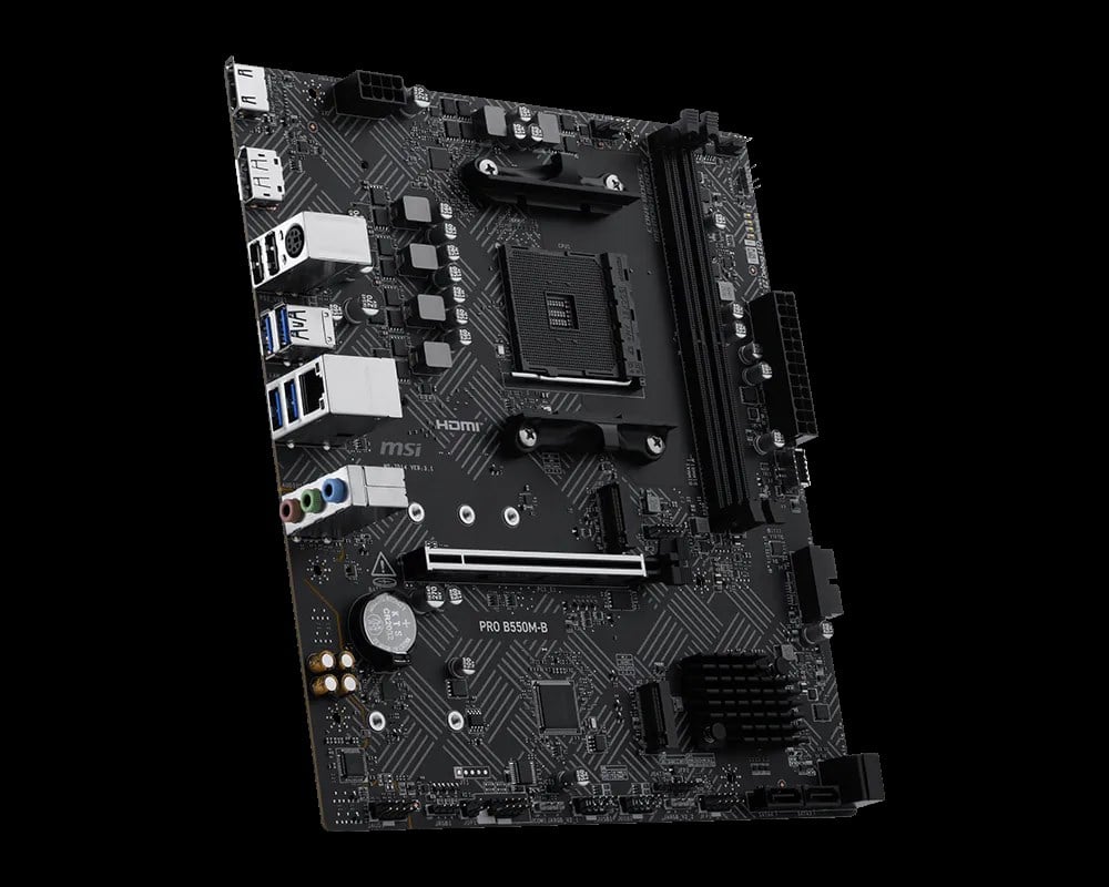 MSI PRO B550M-B AM4 DDR4 4600(OC) HDMI DP 2x M.2 USB 5Gbps mATX