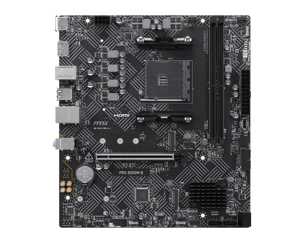 MSI PRO B550M-B DDR4 HDMI-DP PCIE 4.0 AM4 mATX