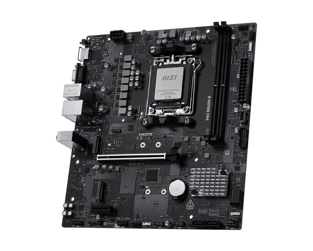 MSI PRO B840M-B DDR5 HDMI-VGA PCIE 4.0 AM5 mATX
