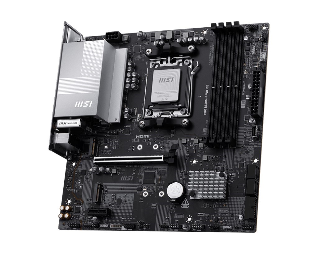 MSI PRO B840M-P WIFI6E DDR5 HDMI-TYPEC PCIE 4.0 AM5 mATX