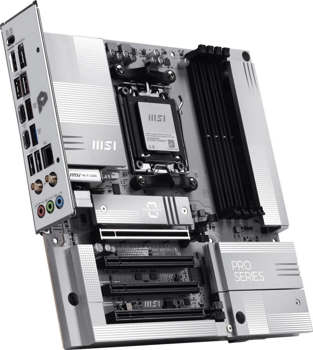 MSI PRO B850M-A WIFI7 PZ DDR5 HDMI-DP TYPEC PCIE 5.0 AM5 mATX BEYAZ