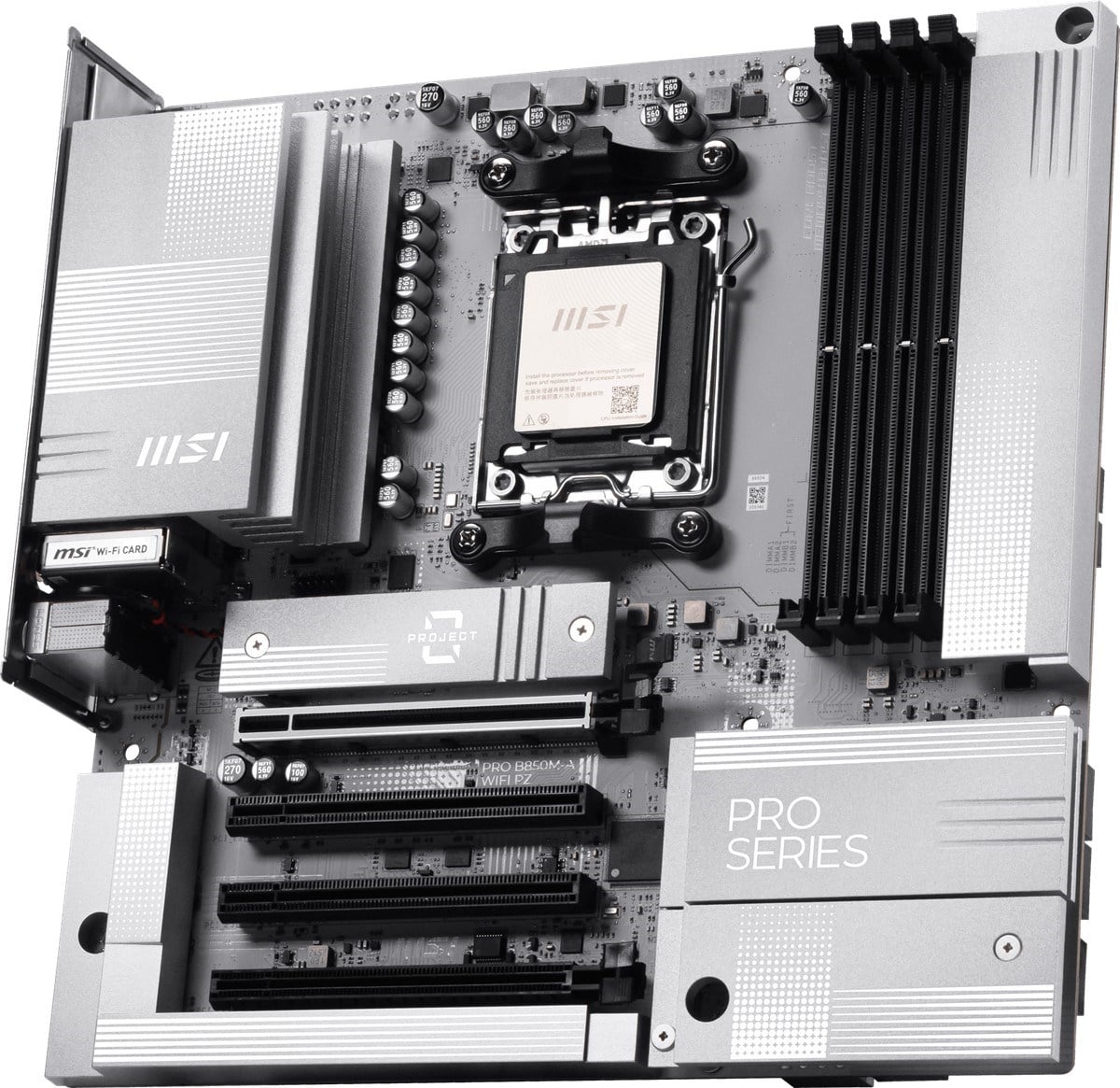 MSI PRO B850M-A WIFI7 PZ DDR5 HDMI-DP TYPEC PCIE 5.0 AM5 mATX BEYAZ