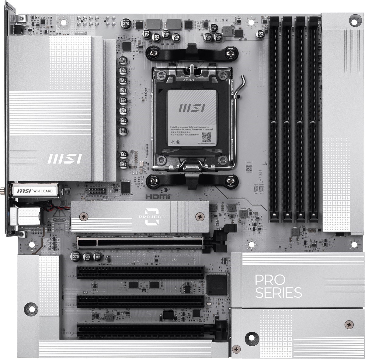 MSI PRO B850M-A WIFI7 PZ DDR5 HDMI-DP TYPEC PCIE 5.0 AM5 mATX BEYAZ