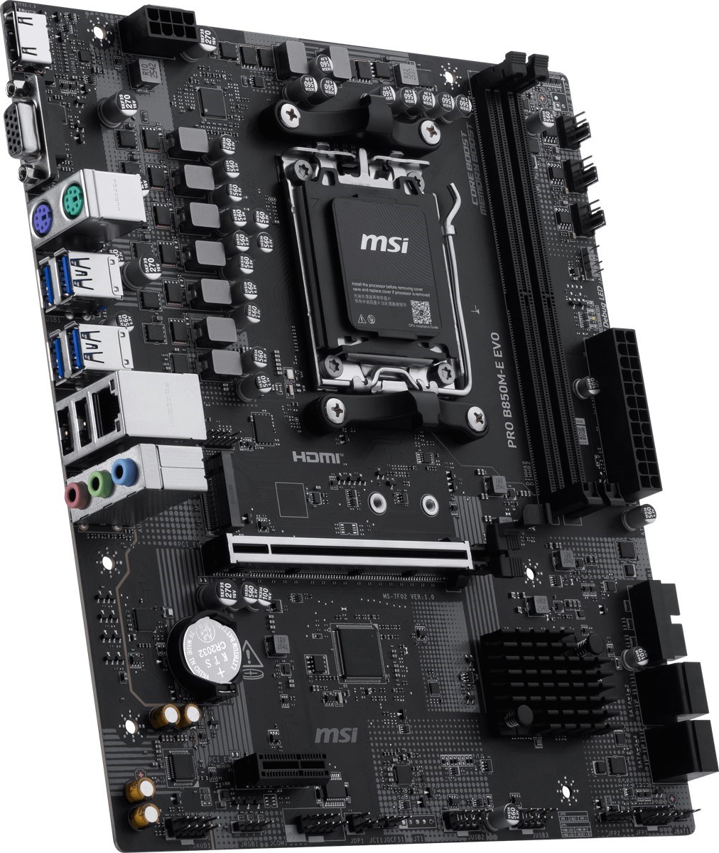 MSI PRO B850M-E EVO DDR5 HDMI-DP PCIE 5.0 AM5 mATX