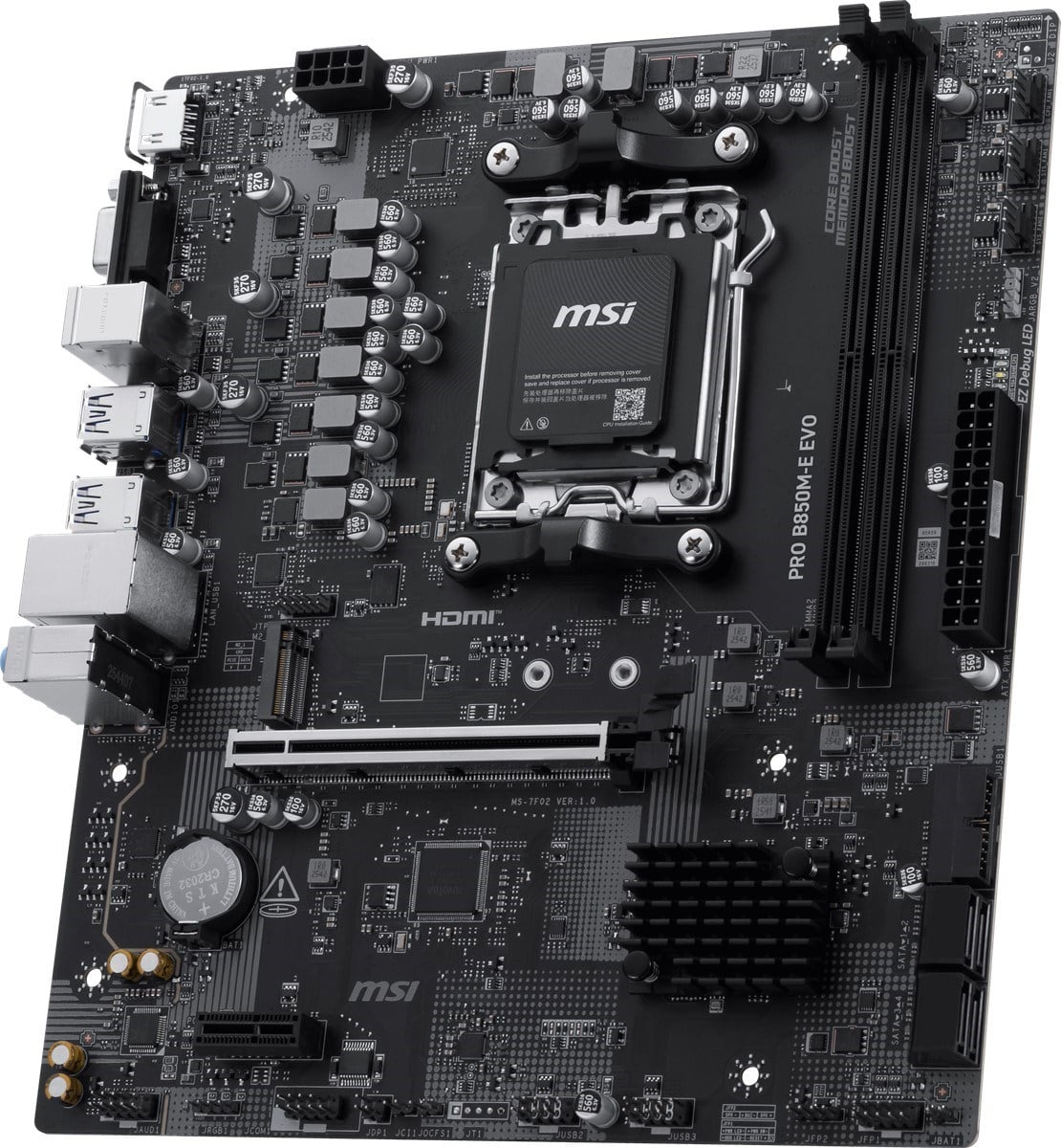 MSI PRO B850M-E EVO DDR5 HDMI-DP PCIE 5.0 AM5 mATX