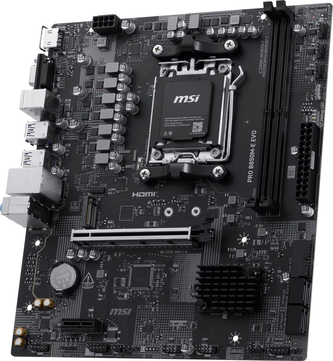 MSI PRO B850M-E EVO DDR5 HDMI-DP PCIE 5.0 AM5 mATX